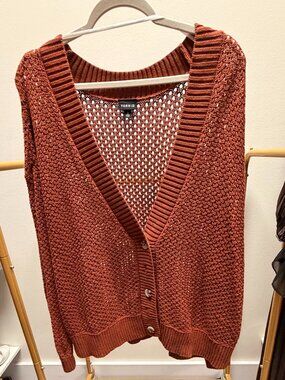 Torrid Mesh Knit Cardigan